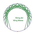 Wing Weave, using existing circle template