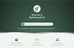 Страница приветствия Symfony