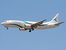 Tailwind Airlines Boeing 737-400 TC-TLE LLBG 08-08-2014b.jpg