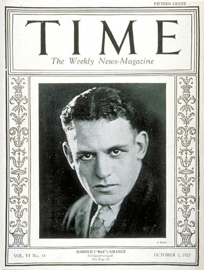 Grange on the October 5, 1925 cover of Time magazine