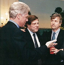 (zleva doprava): Bill Clinton, Mark Penn, David Talbot