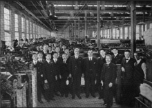 Delegates of the Honorary Commission of the National Association of Raw Silk Industry of Japan, visiting the main mill of William Skinner & Sons, March 24, 1919 The Honorary Commission of the National Association of Raw Silk Industry of Japan visits main mill of William Skinner and Sons, Holyoke, Massachusetts.png