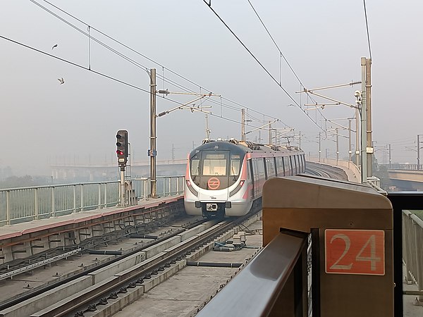 Pink Line near Anand Vihar Station