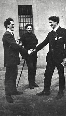 Patrick Moran and Thomas Whelan Mountjoy Prison 14 March 1921 Thos Whelan + Patrick Moran%3F March 1921 (35680736786).jpg