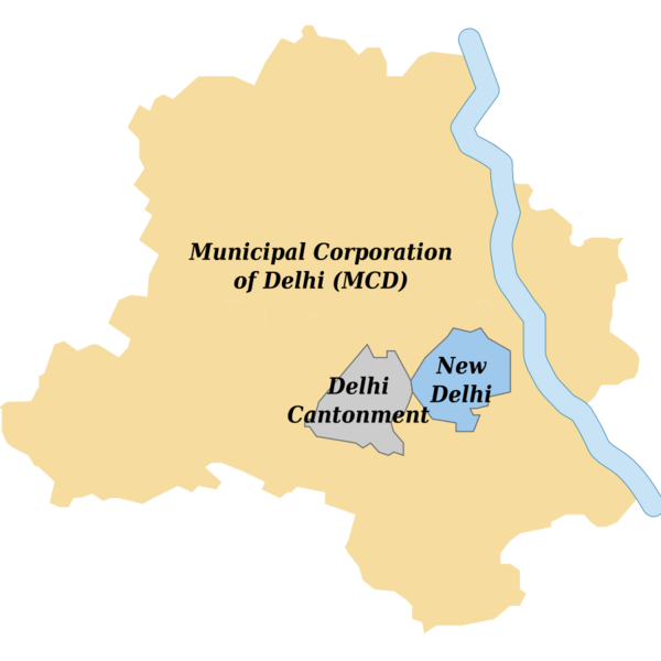 File:Three Municipalities of Delhi as of 2022.png