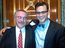 Tim Johnson staffers at 2014 Senate Banking Committee retirement party.