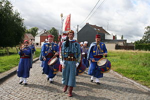 Tirailleurs algériens of Fosses-la-Ville in the Havré procession.