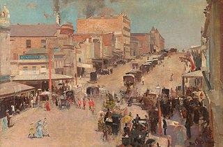 <i>Bourke Street</i> (painting) Painting by Tom Roberts