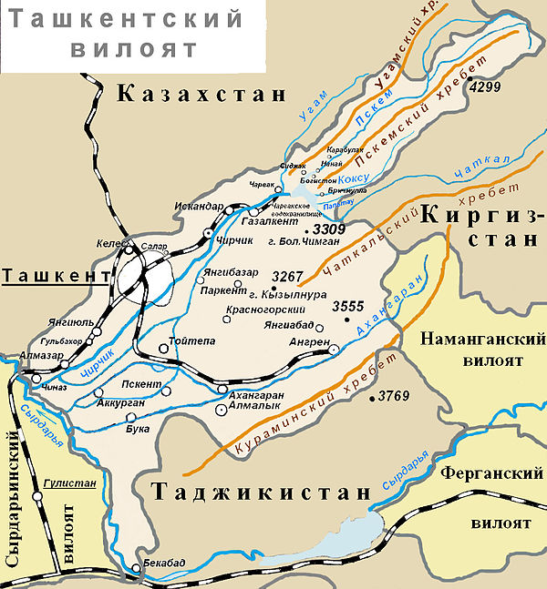 Карта наманганской области