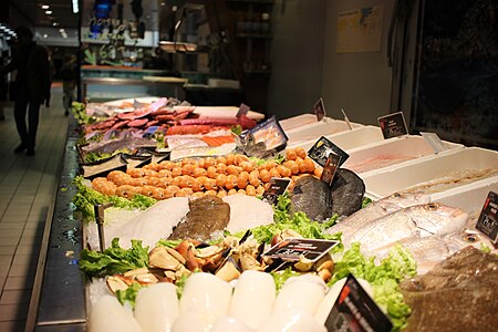 Tours - Halles de Tours - Avril 2019 - Poissonnerie