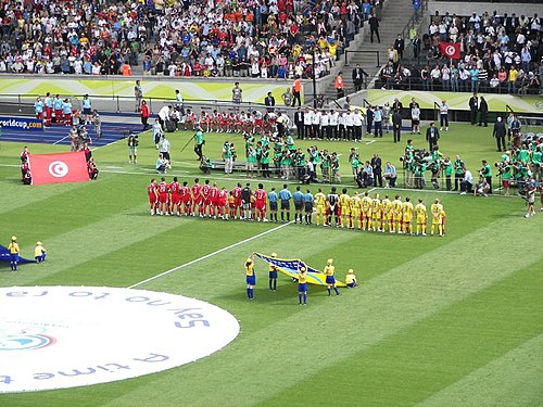 Tunisia's match against Ukraine at the Olympiastadion in Berlin during the 2006 FIFA World Cup.