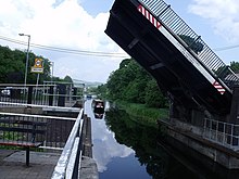 Unsafe Twechar Swing Bridge prior to repair Twechar Bridge (geograph 1896813).jpg