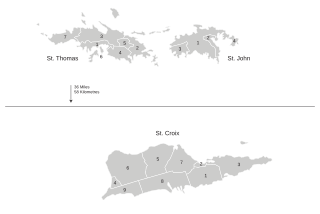 <span class="mw-page-title-main">Districts and sub-districts of the United States Virgin Islands</span>