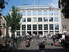 The modern main building of the Amsterdam University Library on Koningsplein