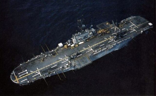 USS New Orleans flight deck.