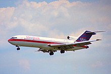 A USAir Shuttle Boeing 727-200 at Washington National Airport