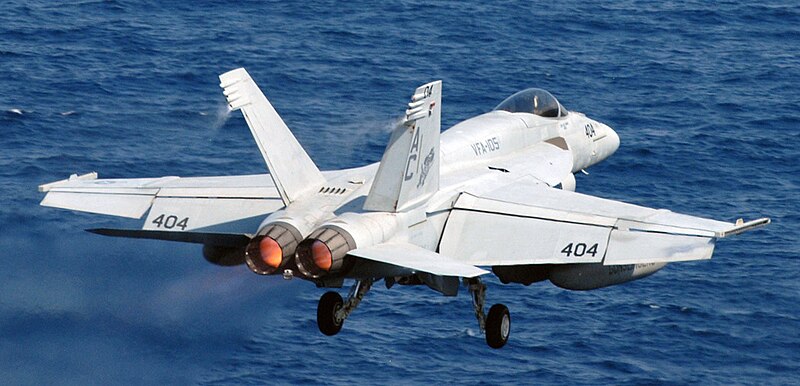 File:US Navy 071203-N-1688B-148 An F-A-18 Hornet assigned to the.jpg