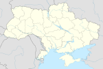 Odessa (olika betydelser) på en karta över Ukraina