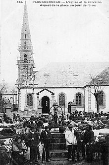 Une foire à Plouguerneau vers 1910 (carte postale)