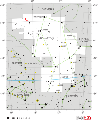 <span class="mw-page-title-main">V849 Ophiuchi</span> Nova in the constellation Ophiuchus