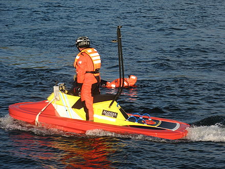 PWC with rescue platform.