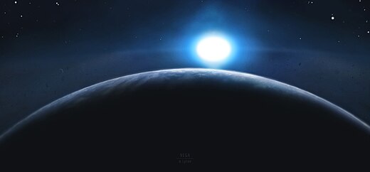 Artist's impression of a planet around Vega