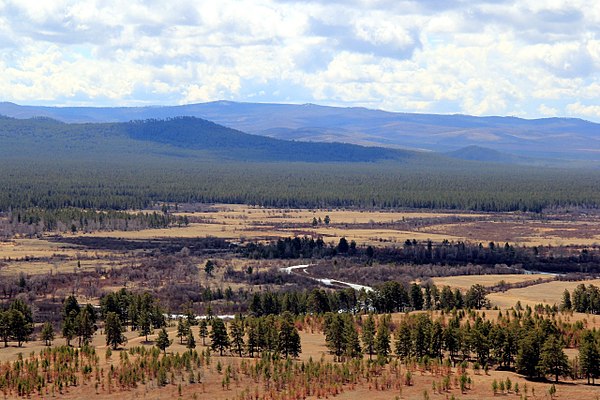 View of the valley of the Uda near the village of Khorinsk