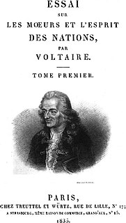 <i>Essai sur les mœurs et lesprit des nations</i> historical work by Voltaire