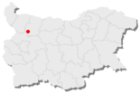 Karte von Bulgarien, Position von Wraza hervorgehoben