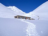 Đường mòn từ Manang đến Mustang qua đèo Thorong La, Nepal.