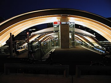 "הגל של ברן" (Welle von Bern) - הכניסה המערבית לתחנת הרכבת