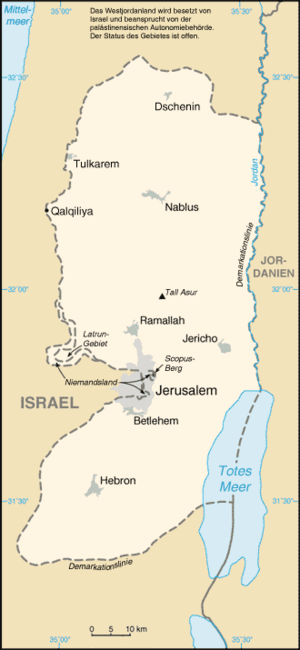 Westjordanland: Geschichte, Bezeichnung, Grenzen