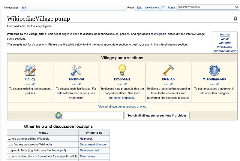 File:Wikipedia Village Pump.jpg