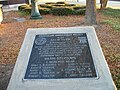 A plaque memorializing the "streetscape improvement project,,,"