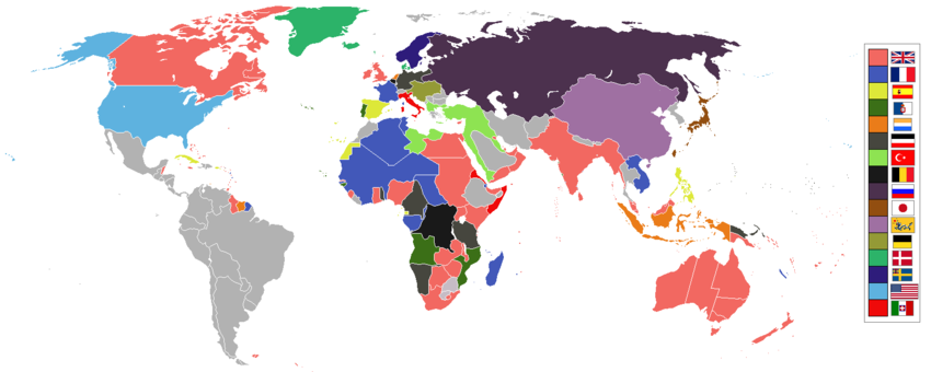 Карта мира в 1898 году