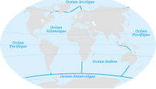 Différence entre océan et mer - Océans et mers du monde