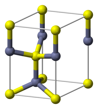 Wurtzite, the less common polymorph of zinc sulfide