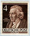 Carl Friedrich Zelter, Briefmarke der Deutschen Post Berlin, 1952