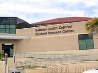 The Senator Judith Zaffirini Student Success Center at Texas A&M International University in Laredo was dedicated in September 2012, with Governor Rick Perry and Lieutenant Governor David Dewhurst in attendance. Zaffirini Student Success Center, Laredo, TX IMG 5420.JPG