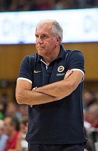 Zeljko Obradovic was the Greek League Best Coach 4 times (2000, 2005, 2009, and 2011). Zeljko Obradovic.jpg