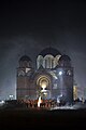 Бадње вече и паљење бадњака испред Храма Света Три Јерарха у Пожеги by Vladimir Mijailović