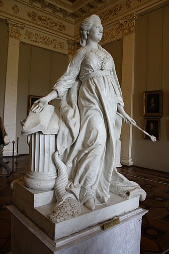 Marble statue of Catherine II in the guise of Minerva (1789–1790), by Fedot Shubin