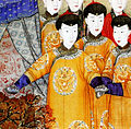 Împărăteasa Xiaoyichun împreună cu celelalte concubine.