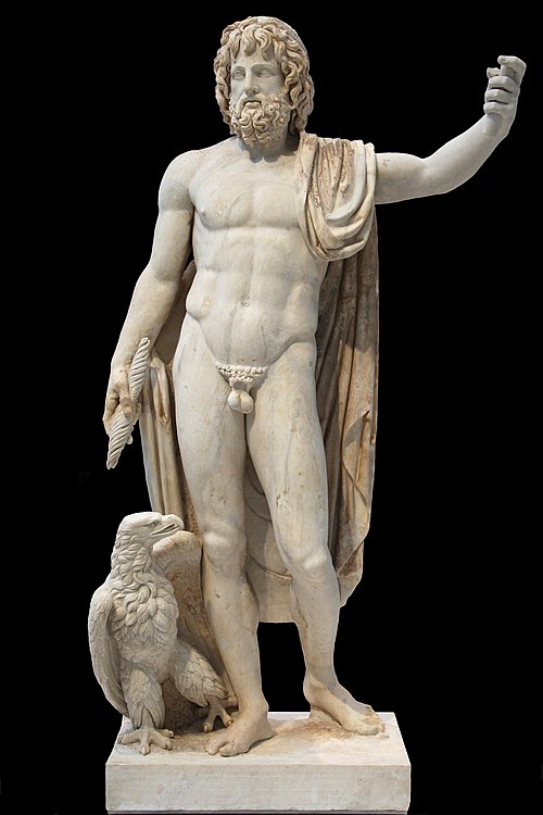 A marble statue of Jupiter