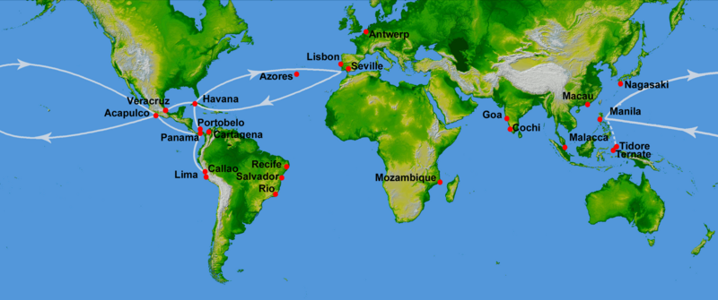 File:16th century Spanish trade routes.png