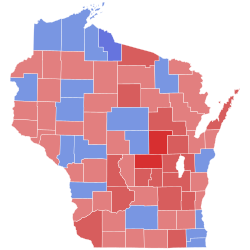 1956 Wisconsin gubernatorial election results map by county.svg