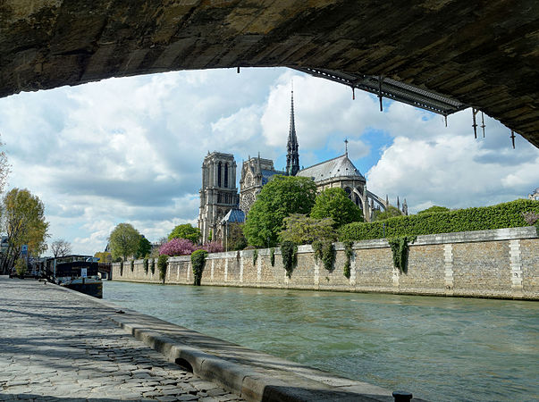 Cathédrale Notre-Dame, vue du pont de l'Archevêché.