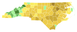 2016 North Carolina Democratic Presidential Primary by county.svg