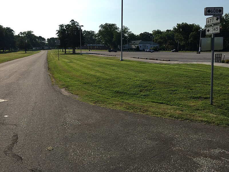 File:2017-07-13 08 14 21 View east along Virginia State Route 345 (Carson Drive) at Virginia State Secondary Route 608 (Johnson Road) at the Richard Bland College of William and Mary in Dinwiddie County, Virginia.jpg