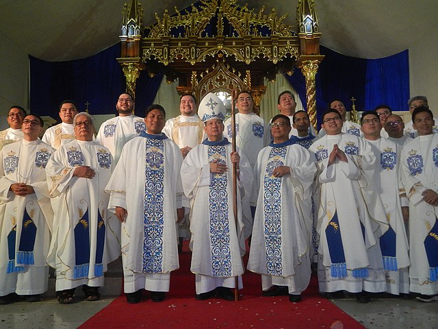 A group of priests and a bishop in Bulacan, Philippines, 2019